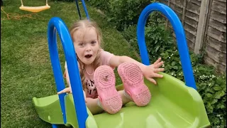 Lily goes BANANAS on her SLIDE!