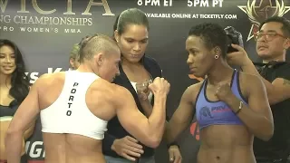 Vanessa Porto vs. Mariana Morais - Weigh-in Face-Off - (Invicta FC 27) - /r/WMMA