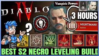 Diablo 4 - New Best Necromancer Leveling Build - Season 2 FAST 1 to 50 - Skills Paragon Gear Guide!