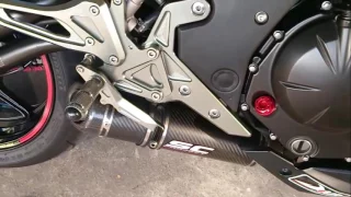 Kawasaki ER6N SC project Exhaust sound