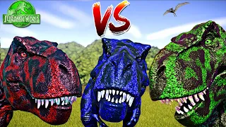 Colorful WILD TREX vs SPIDERMAN GODZILLA & MONOLOPHOSAURUS! - Jurassic World Evolution Dinosaurs Mod