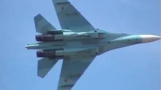 Голубой Су-27 Русские Витязи Монино 2005