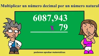 Multiplicar un número decimal por un número natural . Ejercicio 01
