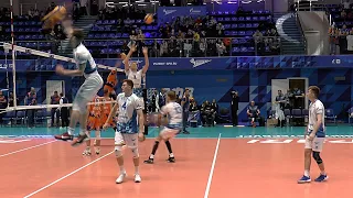 Volleyball. Attack hit. Russia. Zenit St. Petersburg vs Kuzbass Kemerovo #2