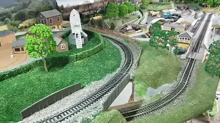 OO Gauge Shed Model Railway Layout. Update, windmill, hedges and Airfield