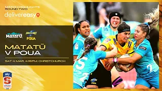 Super Rugby Aupiki | RD2 Hurricanes Poua v Matatū- Highlights