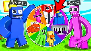 ¡La RULETA de los RAINBOW FRIENDS en MINECRAFT! 😨🎯 SPARTA356 MINECRAFT PERO