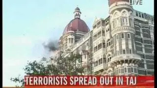 Indian TV footage of coordinated attacks on Mumbai