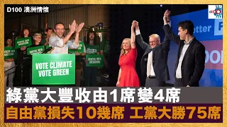 綠黨大豐收由1席變4席 自由黨損失10幾席 工黨大勝75席｜澳洲情懷｜梁煥松，思華 , 七月