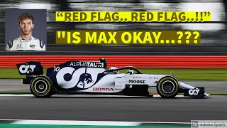 Pierre Gasly TEAM RADIO after Max Verstappen's 51G CRASH with Lewis Hamilton | British GP 2021