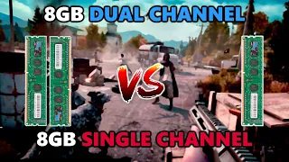 8GB Single Channel RAM vs 8GB Dual channel RAM on 5 GAMES!