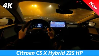 Citroen C5 X 2023 - Night POV and Full Review in 4K | 225 HP Hybrid (PHEV)