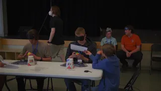 Alex 3x3 Cube Blindfolded in 2:12 37 seconds