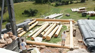 Building LOG CABIN in the Nature –S2 Ep7 / Last day before re-positioning