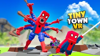 SPIDERMAN Mutates and Becomes Half Alien! - Tiny Town VR