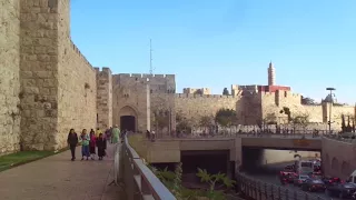 Яффские ворота в Старый город Иерусалима - вечер