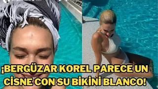 Bergüzar Korel broke the rule and shared his children first and then his bikini pose!