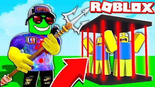 Took the BOSS's WEAPON and put EVERYONE behind BARS! New simulator of PITCHING in Roblox