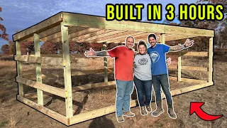 DIY Mini Pole Barn Build in 3 Hours with The Crockers | This Is How We Did It! @TheCrockers