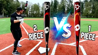 DeMarini Voodoo (2-piece) vs. DeMarini Voodoo One | Does handle flex matter? | BBCOR Bat Reviews