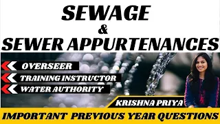 SEWAGE AND SEWER APPURTENANCES || VERY IMPORTANT QUESTIONS || TRAINING INSTRUCTOR || OVERSEER