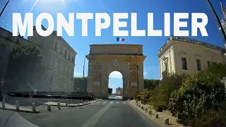 Montpellier city where life is good 4K- Driving- French region