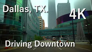 Dallas, Texas - 4K HDR - join this relaxing ride as we drive downtown one foggy morning [ASMR]