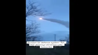 Russian air defense system "Tor-M2" destroys Ukrainian UAV. Russia Ukraine war