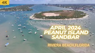 Peanut Island Sandbar in 4K, April 2024, South Florida USA