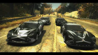 NFS Most Wanted - Four Opponent Cross Corvette Race