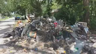 Acres Home lined with trash and rodents