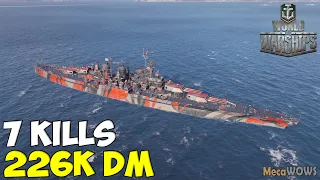 World of WarShips | Vermont | 7 KILLS | 226K Damage - Replay Gameplay 4K 60 fps