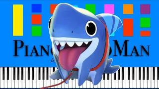 Sharkdog Theme Song (Slow Easy Medium) Piano Tutorial 4K