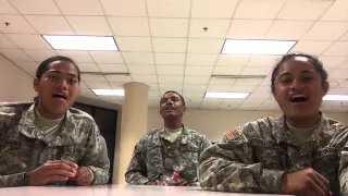 Samoan Soldiers singing Samoa Matalasi in AIT School Fort Lee VA 2015 TUAMINATORLIVECAM