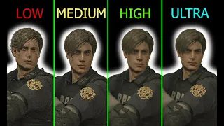 Resident Evil 2 [Remake] Graphic Comparison Low Medium High Ultra Settings 60Fps