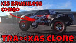 HG-101 Cheap Brushless upgrade. Short Course RC Truck. Better than a  Slash?