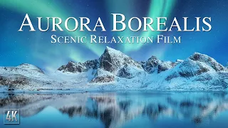 Aurora Borealis 4K Scenic Relaxation Film | The Northern Lights 4K with Ambient Music