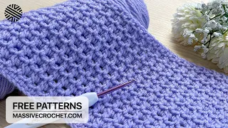 SUPER EASY & FAST Crochet Pattern for Beginners! ⚡️ 🤩 AMAZING Crochet Stitch for Blanket, Bag & Hat
