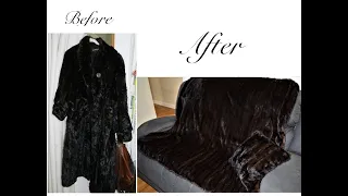 Making a Fur Throw & Pillow from a Fur Coat