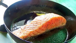 三文魚/如何在家做米芝連脆皮爆汁三文魚/無須慢煮機,,抽真空/一隻鑊攪掂/完美口感/新手都得/廣東話/中字 How to pan-fried warm crispy & juicy salmon