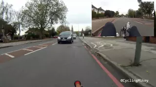 Cyclists think they own the road - RJ08OZO fails to plan ahead. Twice.