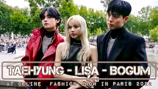 TAEHYUNG - LISA - BOGUM AT CÉLINE FASHION SHOW IN PARIS 2022