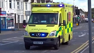UK Ambulance transporting patient w/ lights and sirens | Uncommon TWO-TONE siren
