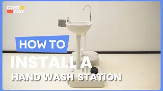 How to Install the Camping Hand Wash Station Basin Stand | OP70583 #costway #howto