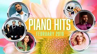 Piano Hits Pop Songs February 2018 : Over 1 hour of Billboard hits - music for classroom ,studying