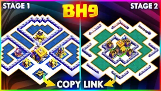 Anti 3 Star!! BuiLder HaLL 9 (Stage 1&2) Base w/REPLAYS&LINK |New BH9 Base Anti PEKKA Clash of Clans