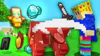 Minecraft, mais les Mobs donnent des OBJETS OP ! (genre du diamant)