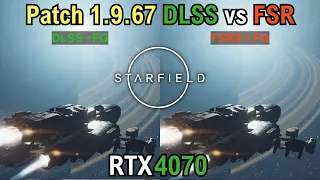 Starfield - Patch 1.9.67 (beta) FSR3 vs DLSS + Frame Generation