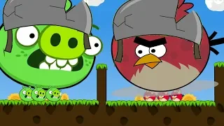 Angry Birds Cannon 3 - FORCE OUT GIANT PIGGIES TO BLAST ALL PIGS FULL!