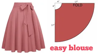 Rất dễ dàng, cắt và may váy xòe trong 30 phút |lena Sewing |skirt design |